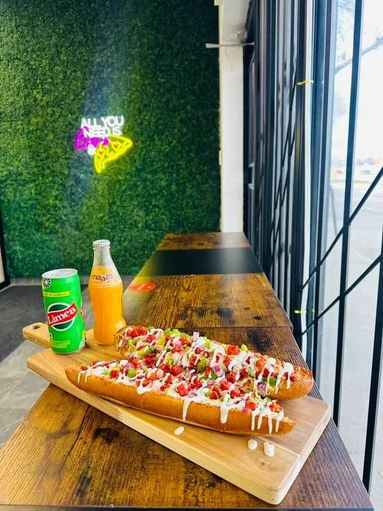 Loaded garlic bread sides at Pizza Fiamma Winnipeg